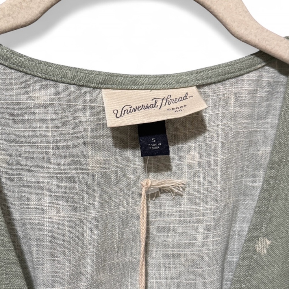 Universal Thread Olive Midi Dress with Button Detail - Picture 2 of 4